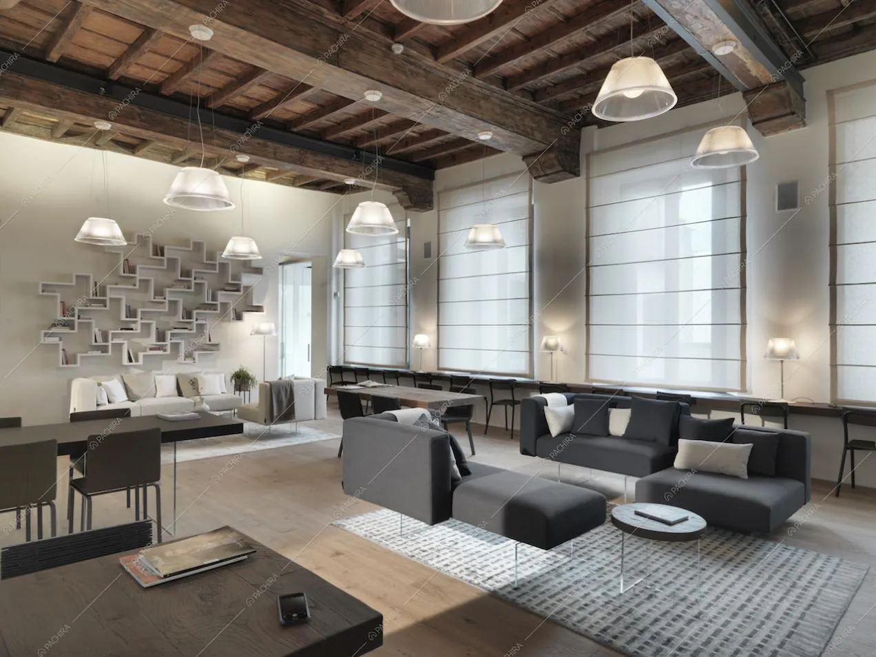 Il living moderno della Location Fioredivetro