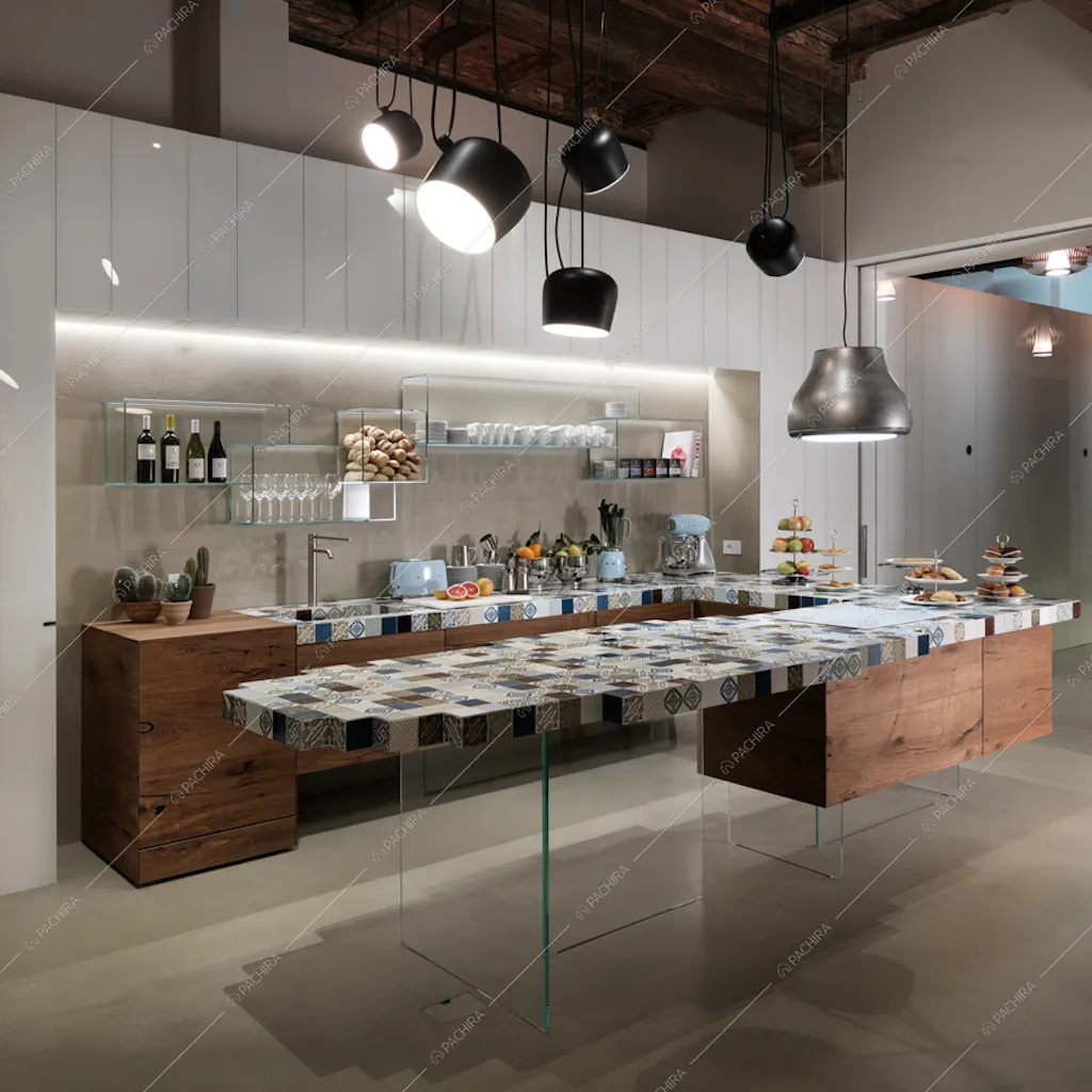 La cucina di design della Location Fiore di Vetro