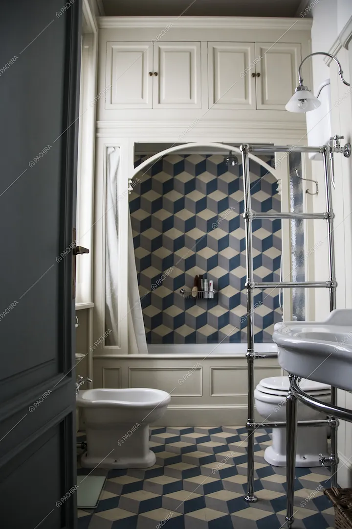 Bagno in stile contemporaneo dell'appartamento