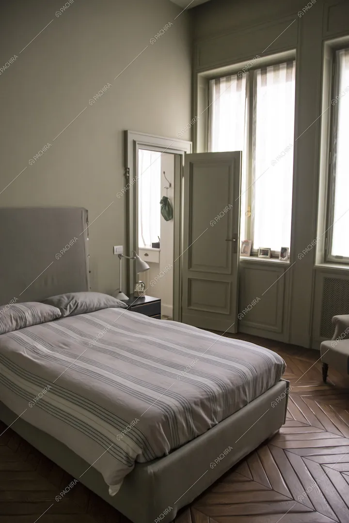 Camera matrimoniale dell'appartamento contemporaneo