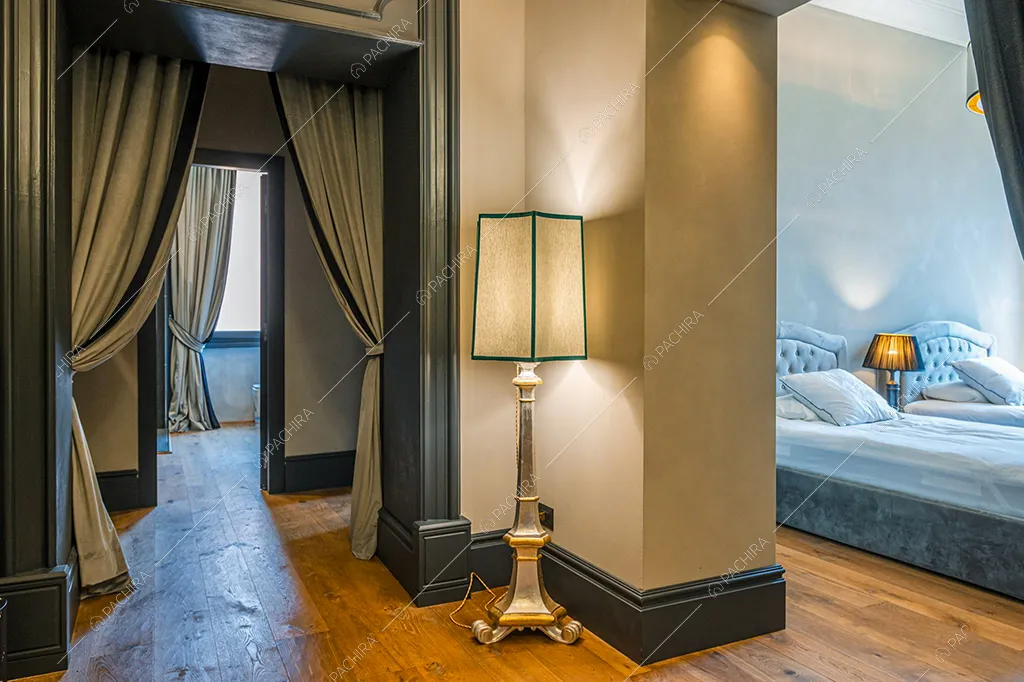 Camera da letto dell'appartamento Bogda, location in stile moderno a Roma