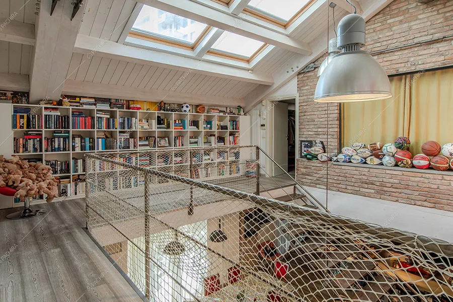Soppalco del loft Fittonia, location in stile contemporaneo a Milano