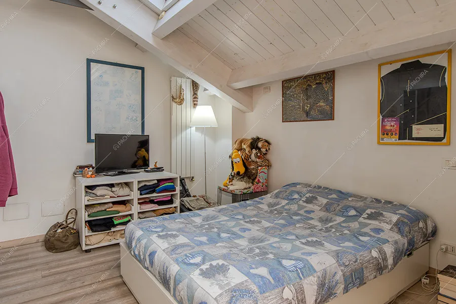 Camera da letto del loft Fittonia, location in stile contemporaneo a Milano