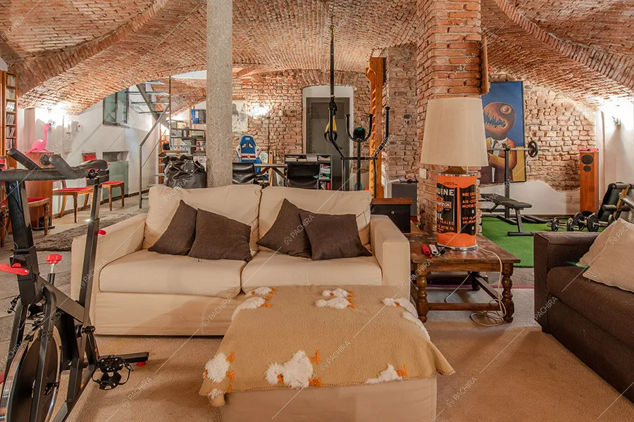 Salotto del loft Fittonia, location in stile contemporaneo a Milano