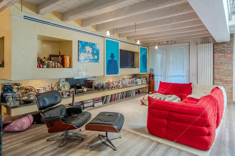 Salotto del loft Fittonia, location in stile contemporaneo a Milano