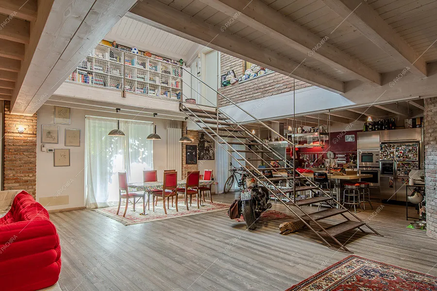 Sala del loft Fittonia, location in stile contemporaneo a Milano