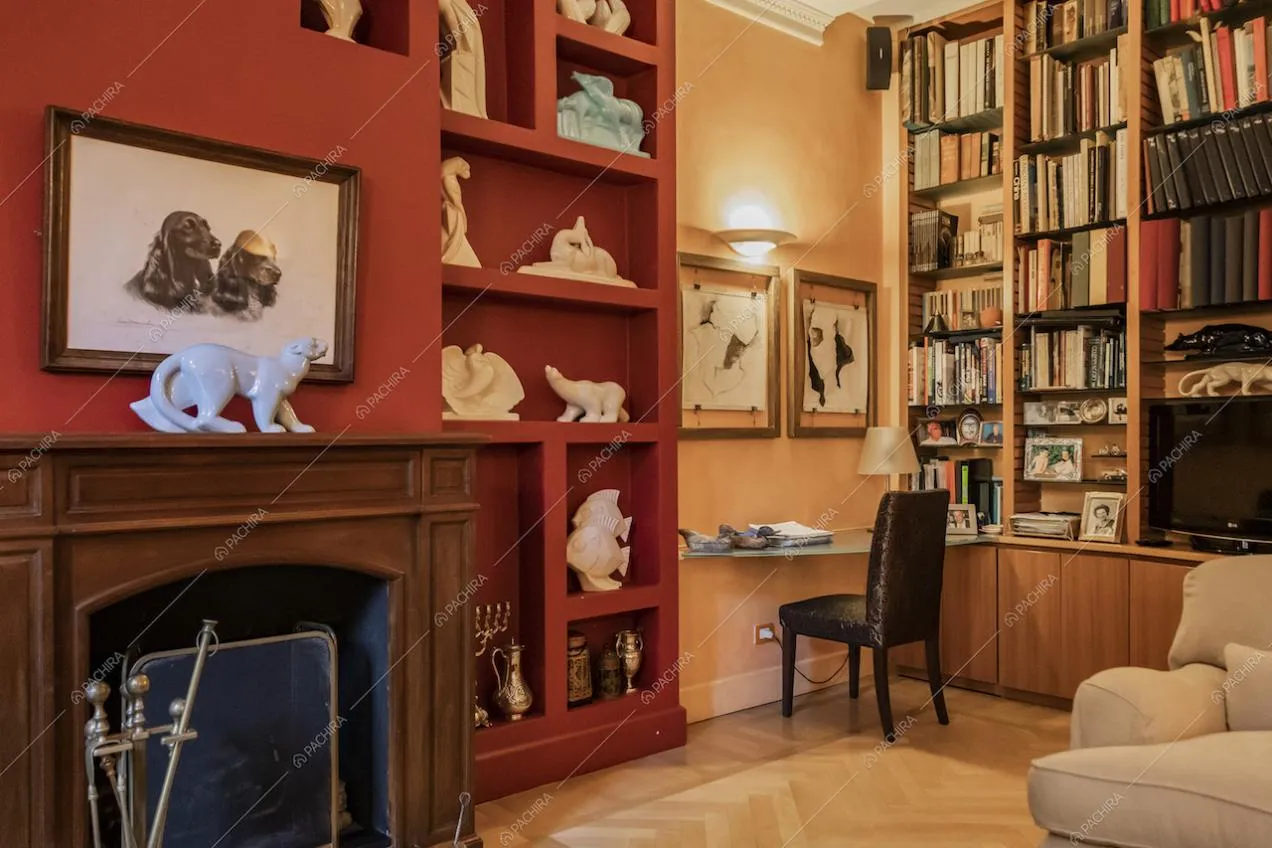 Salotto della villa Curcuma, location in stile contemporaneo a Milano