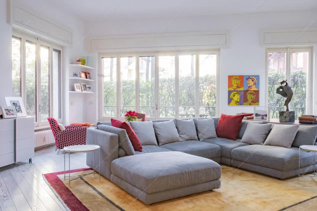 Salotto arredato in stile contemporaneo