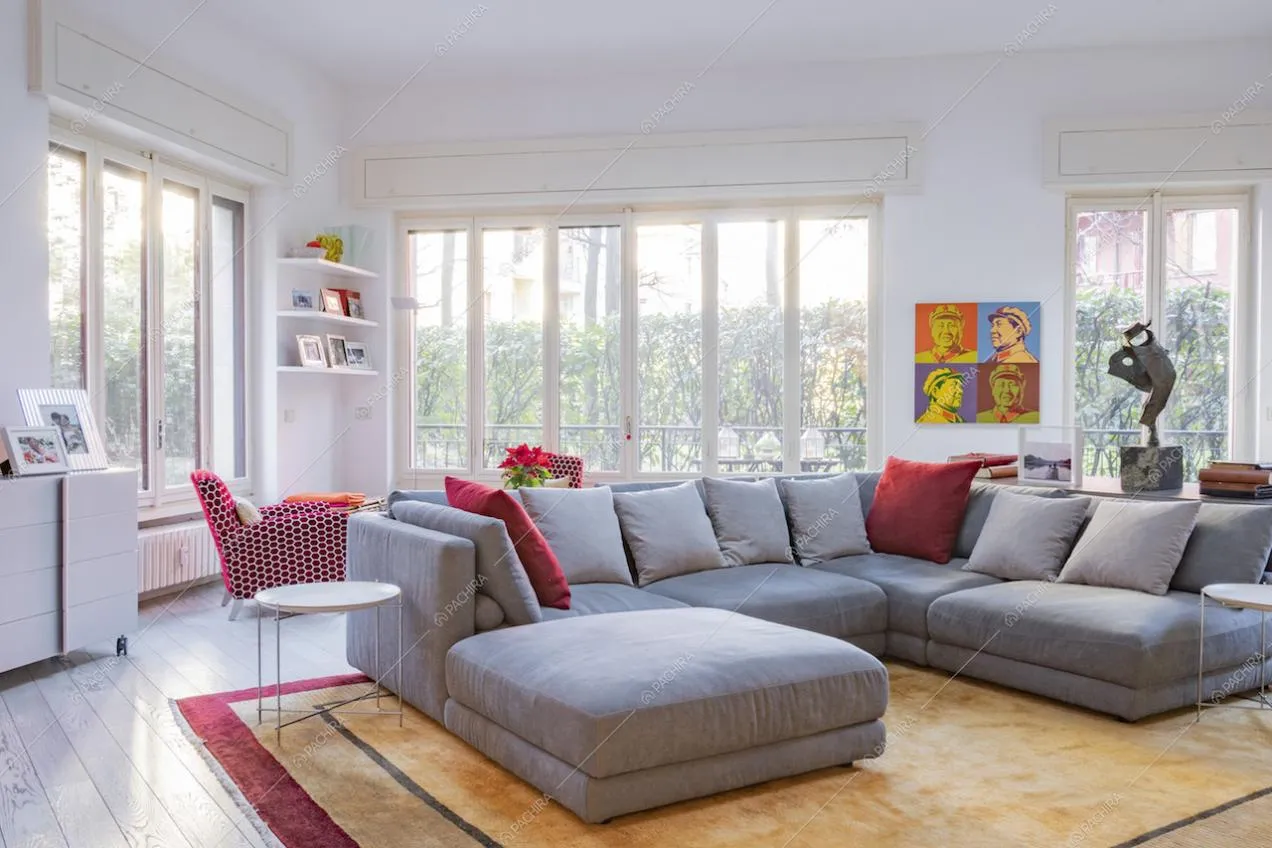 Salotto arredato in stile contemporaneo