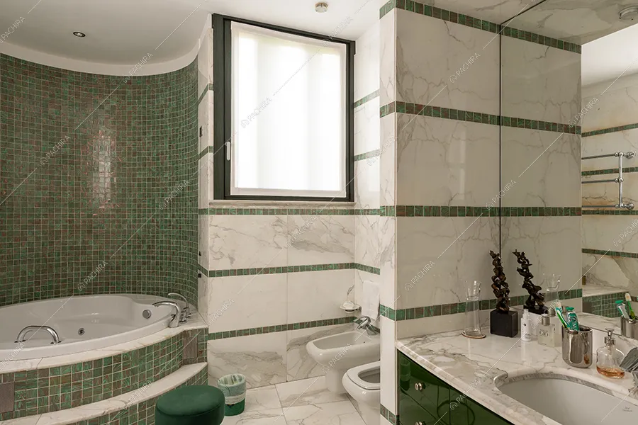 Bagno della villa Noce, location in stile vintage a Milano