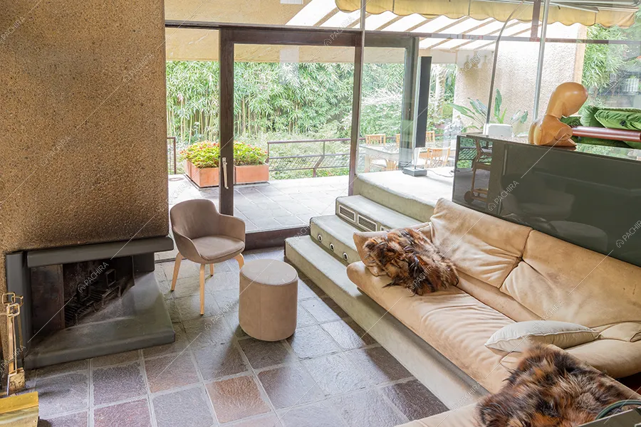 Salotto della villa Noce, location in stile vintage a Milano