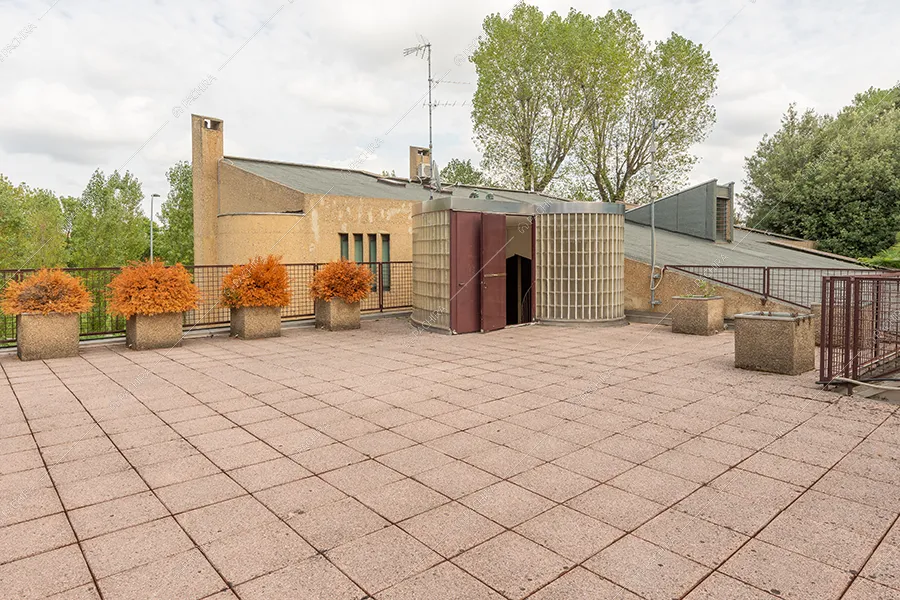 Terrazza della villa Noce, location in stile vintage a Milano