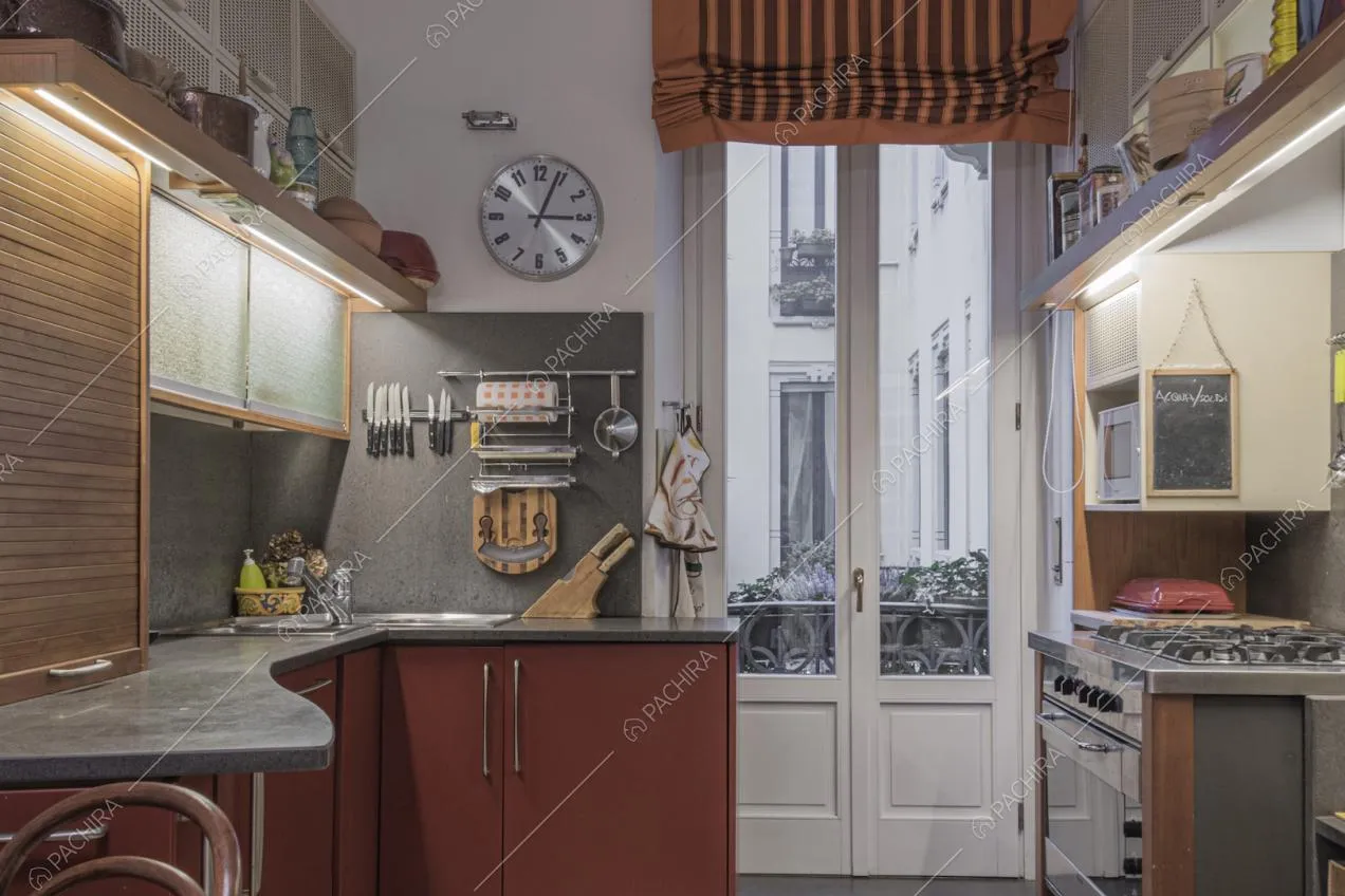 La cucina della Location Sacezia arredata in stile vintage
