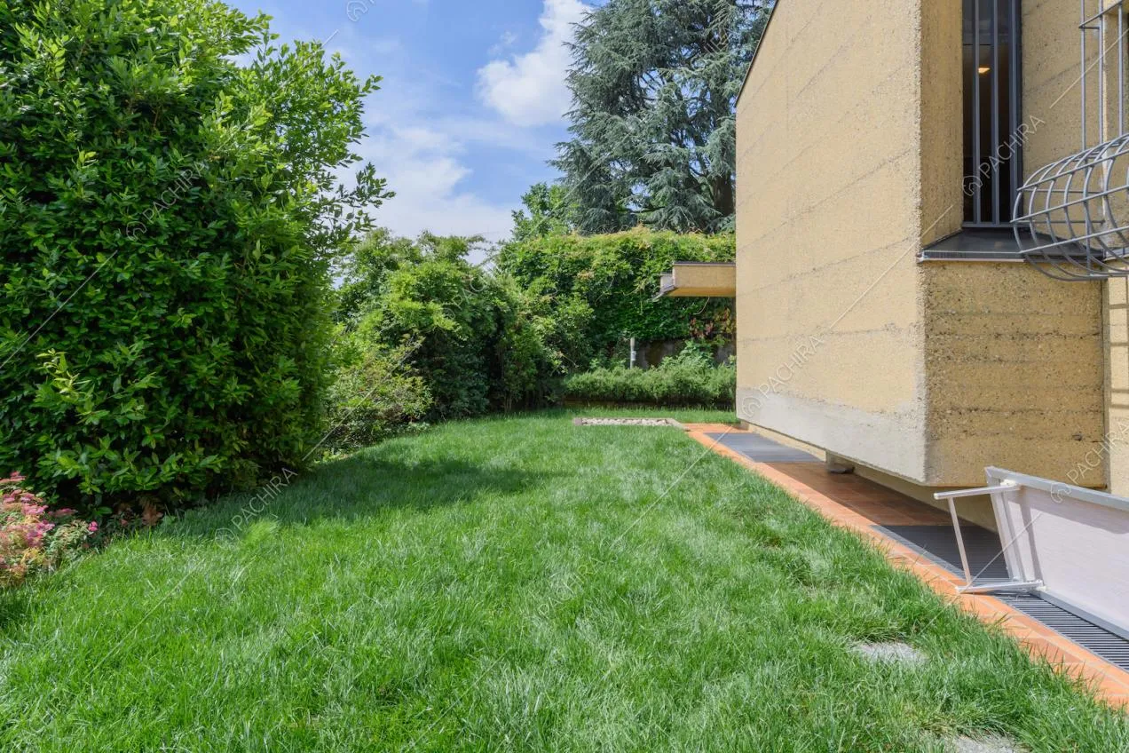 Giardino della location con siepi