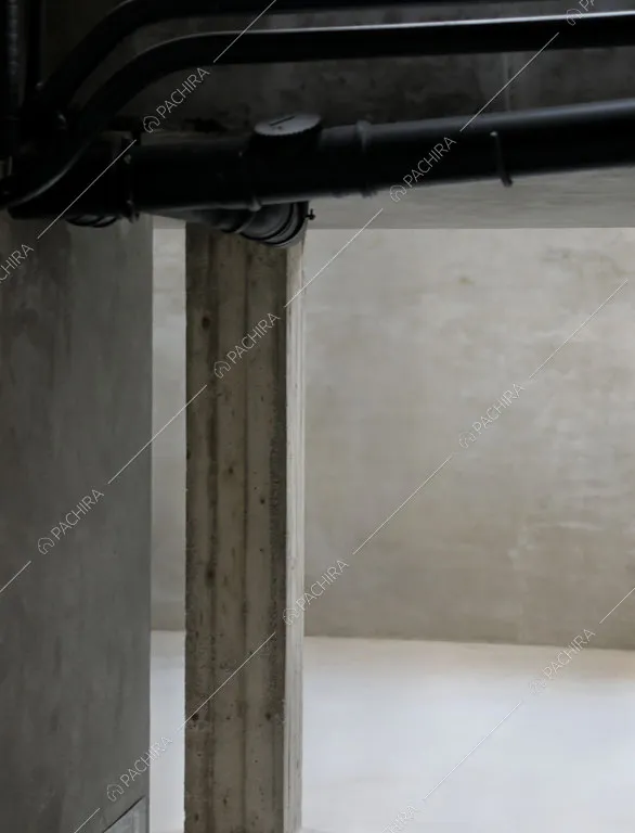 Colonna nell'open space dell'espositivo Bayuda, location in stile industriale a Milano