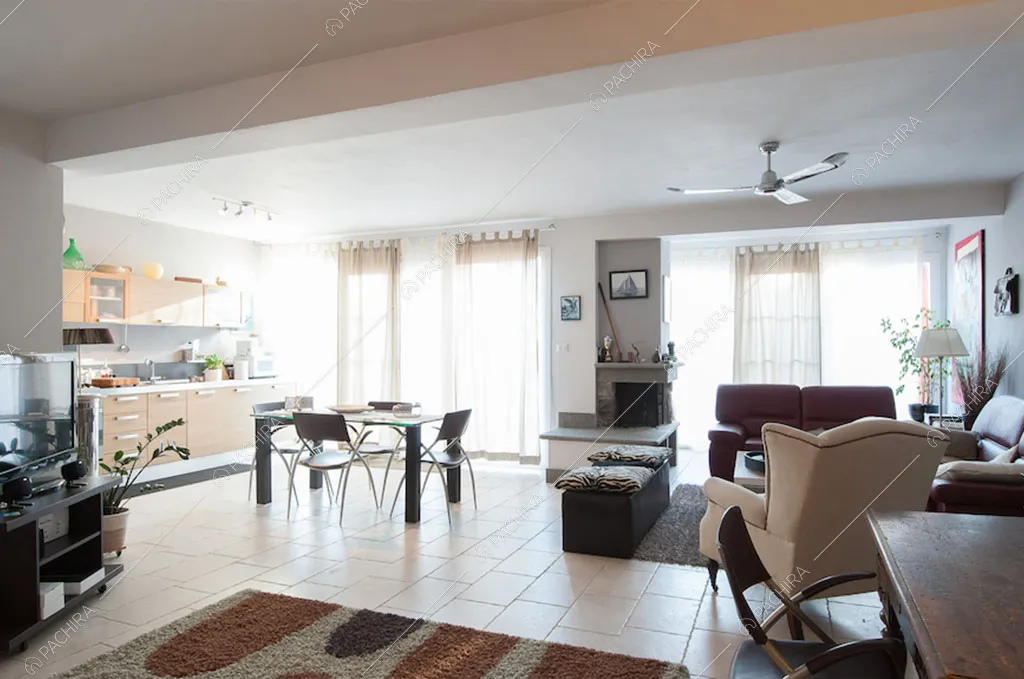 Grande sala della villa Anturio, location in stile shabby chic a Viterbo