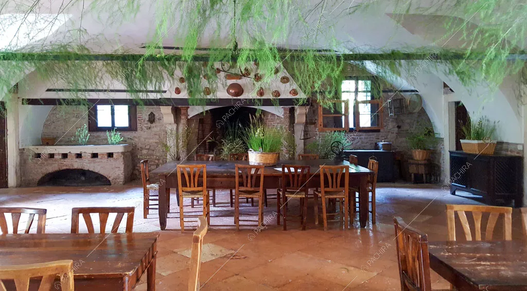 Taverna con pavimento in cotto della dimora storica Visayan, location in stile classico a Vicenza