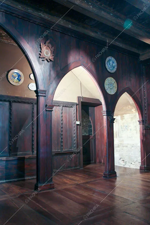 Pavimento in parquet nel salone della dimora storica Visayan, location in stile classico a Vicenza