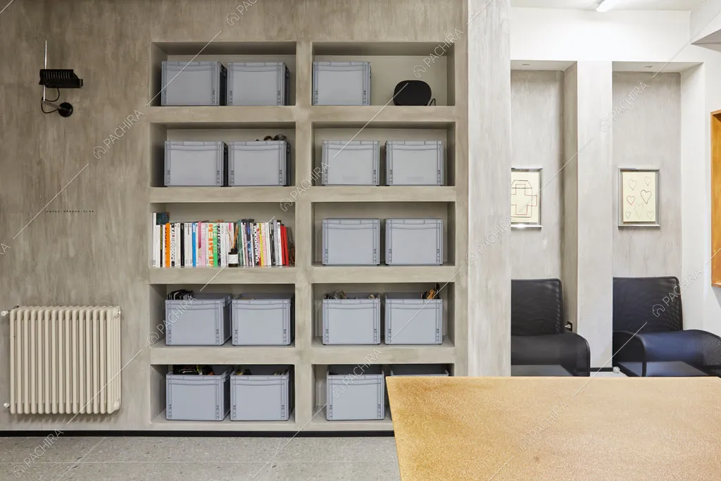 Schedario nell'ufficio Olmaria, location in stile contemporaneo a Milano