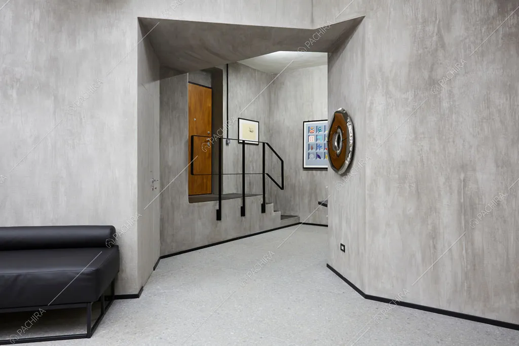 Vista sull'ingresso dell'ufficio Olmaria, location in stile contemporaneo a Milano