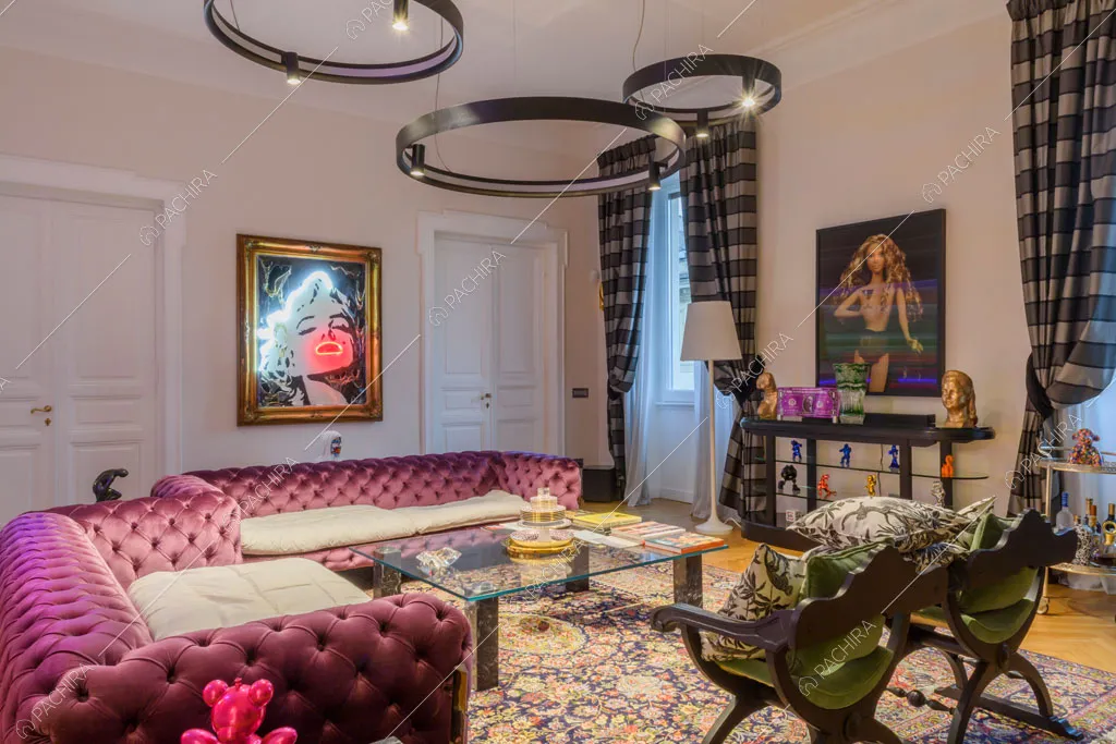 Zona living della location Amur, appartamento in stile insolito a Roma