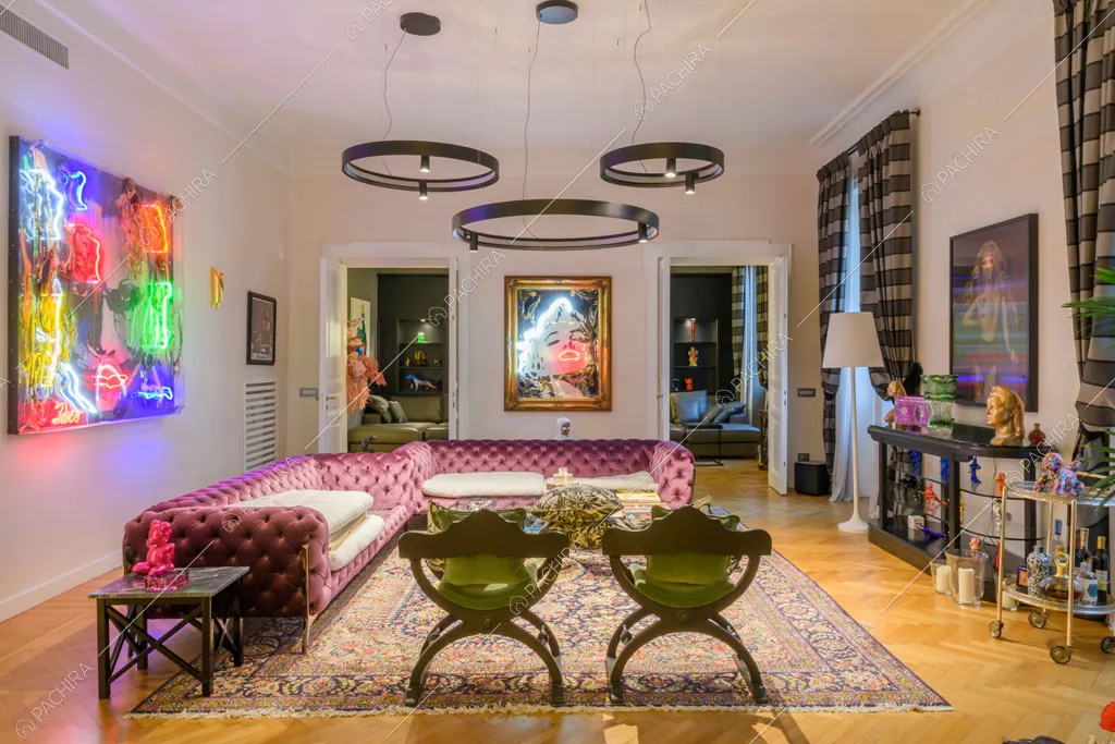 Zona living della location Amur, appartamento in stile insolito a Roma