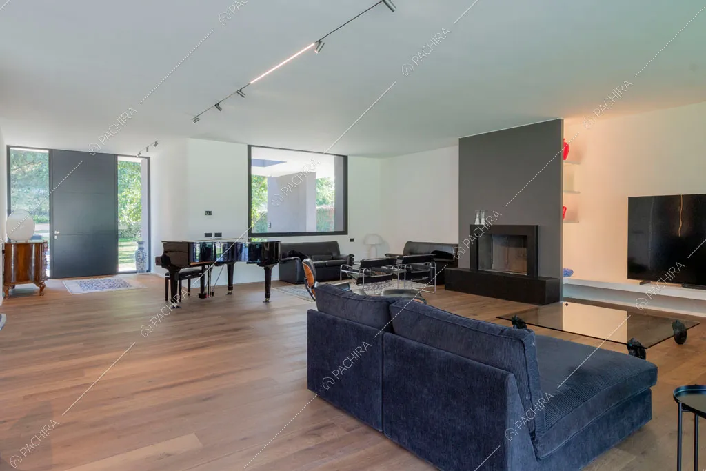 Zona living della villa Larimar, location in stile contemporaneo a Monza