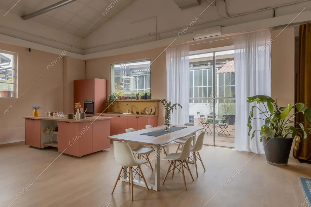 Zona living dello studio Eclipse, location in stile contemporaneo a Milano