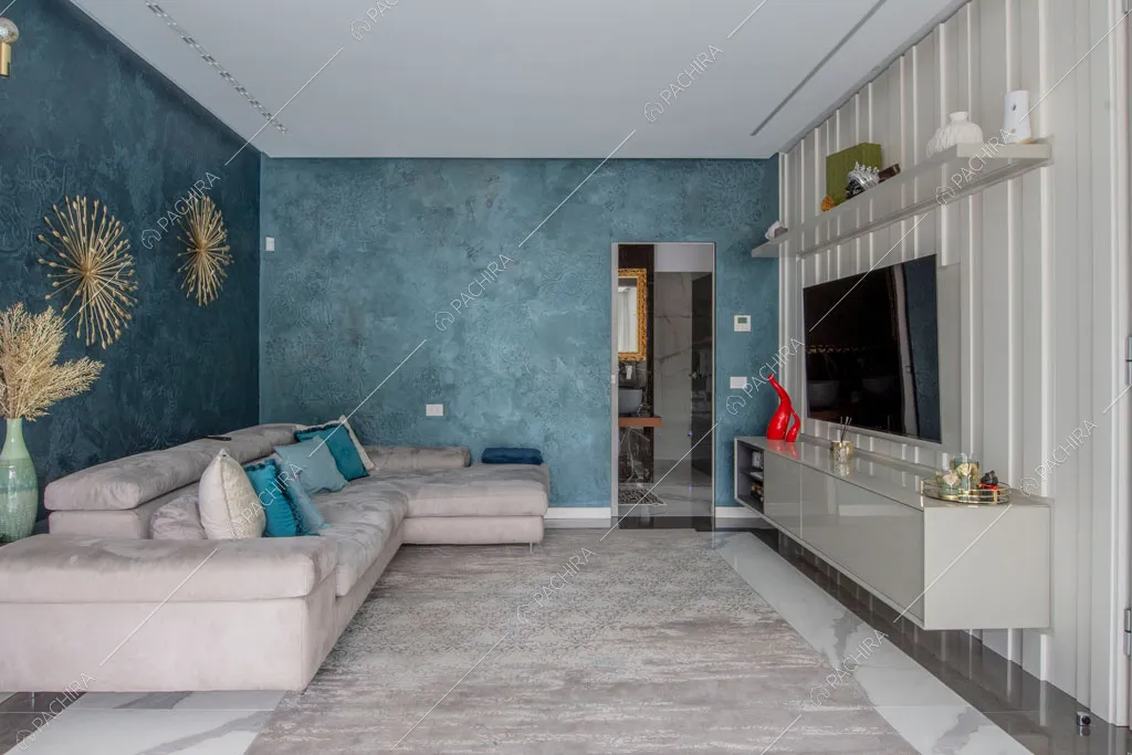 Salotto della villa Manioca, location in stile contemporaneo a Monza