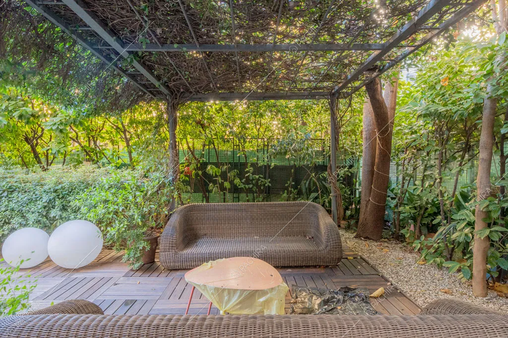 Veranda della villa Rodano, location in stile contemporaneo a Milano