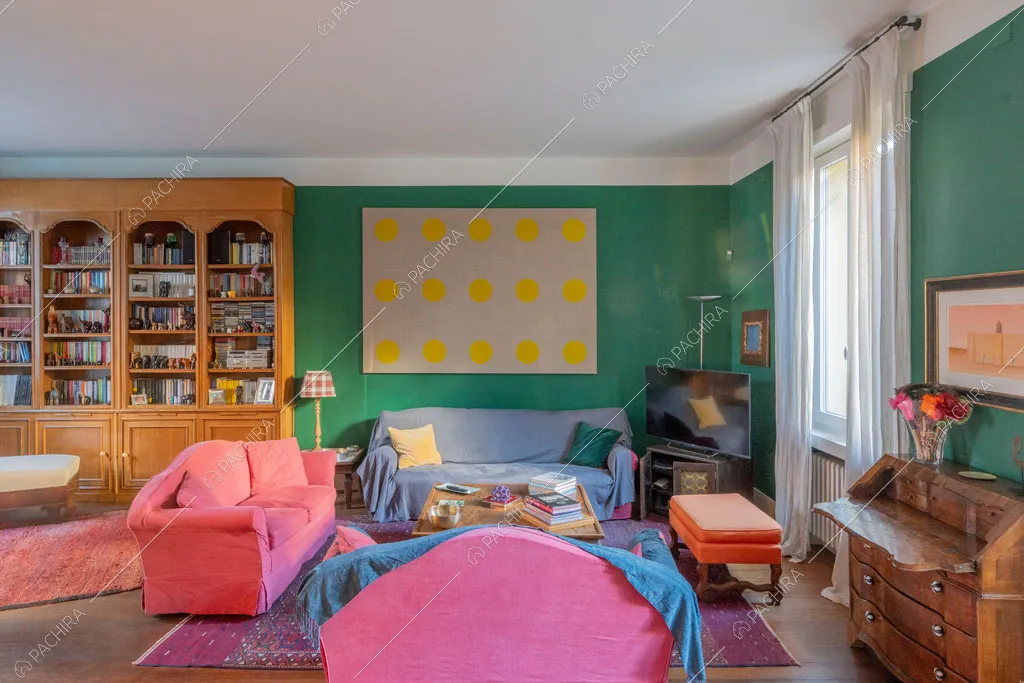 Salotto della villa Rodano, location in stile contemporaneo a Milano