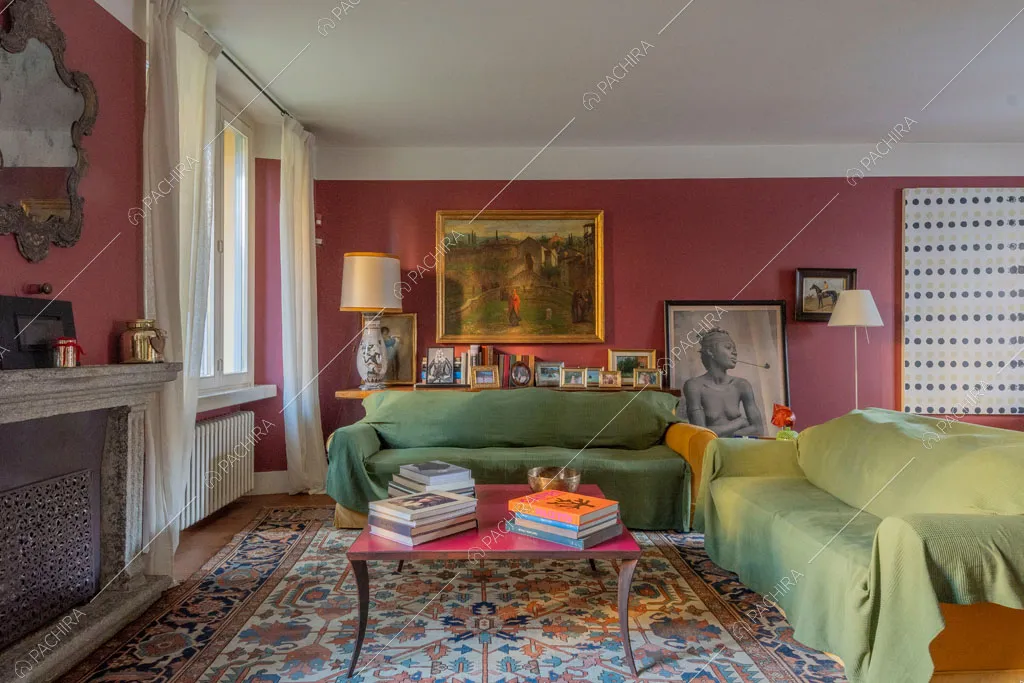 Salotto della villa Rodano, location in stile contemporaneo a Milano