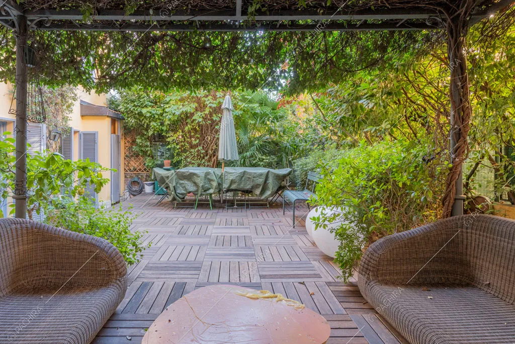 Veranda della villa Rodano, location in stile contemporaneo a Milano