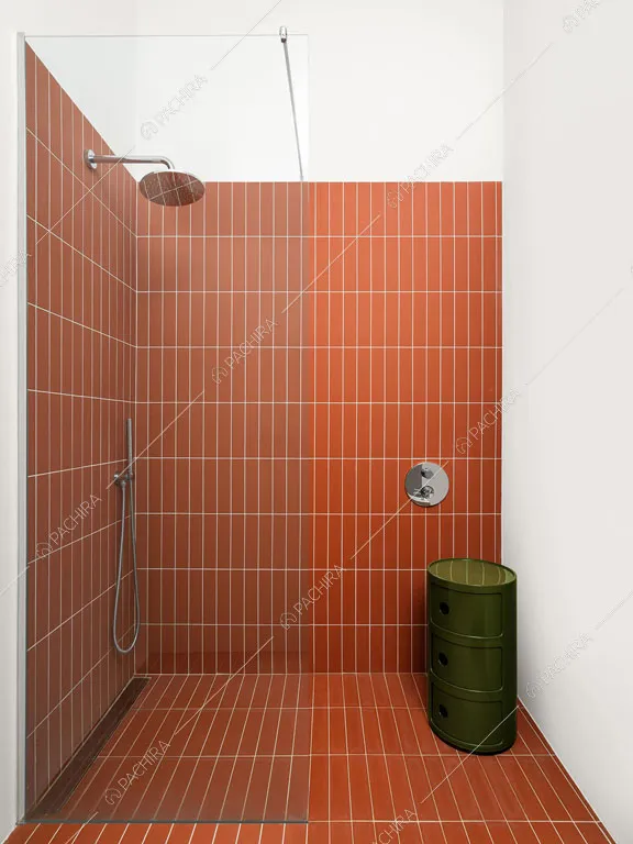 Bagno dell'appartamento Robinia, location in stile contemporaneo a Milano
