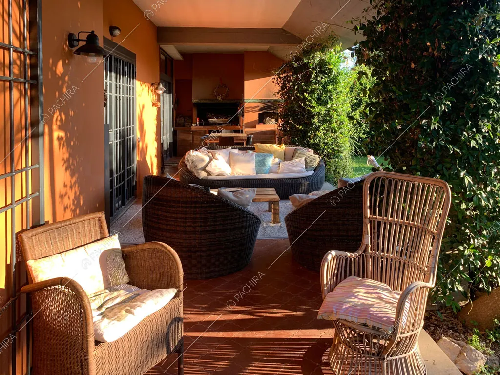 Veranda della villa Pelargonio, location in stile moderno a Roma