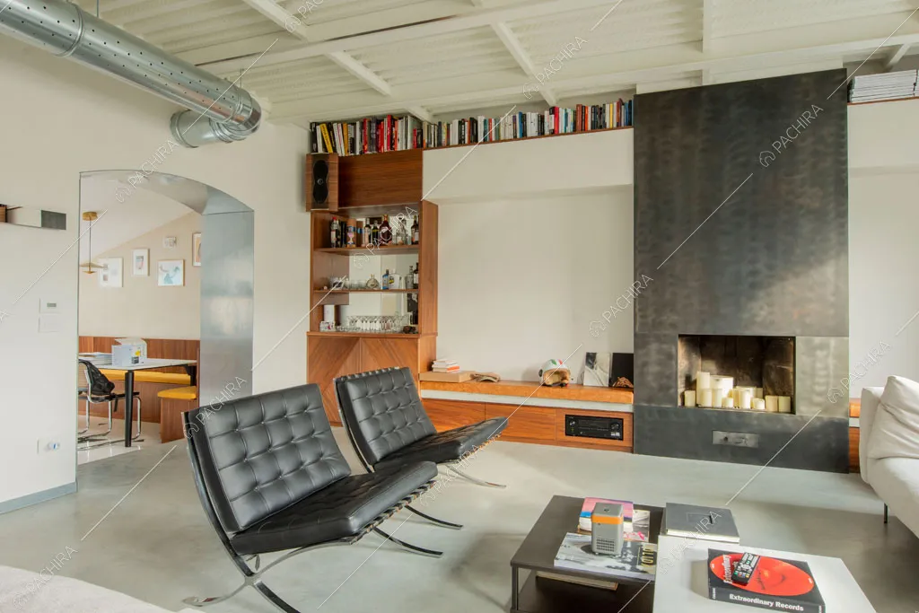 Salotto dell'appartamento Kamet, location in stile contemporaneo a Milano