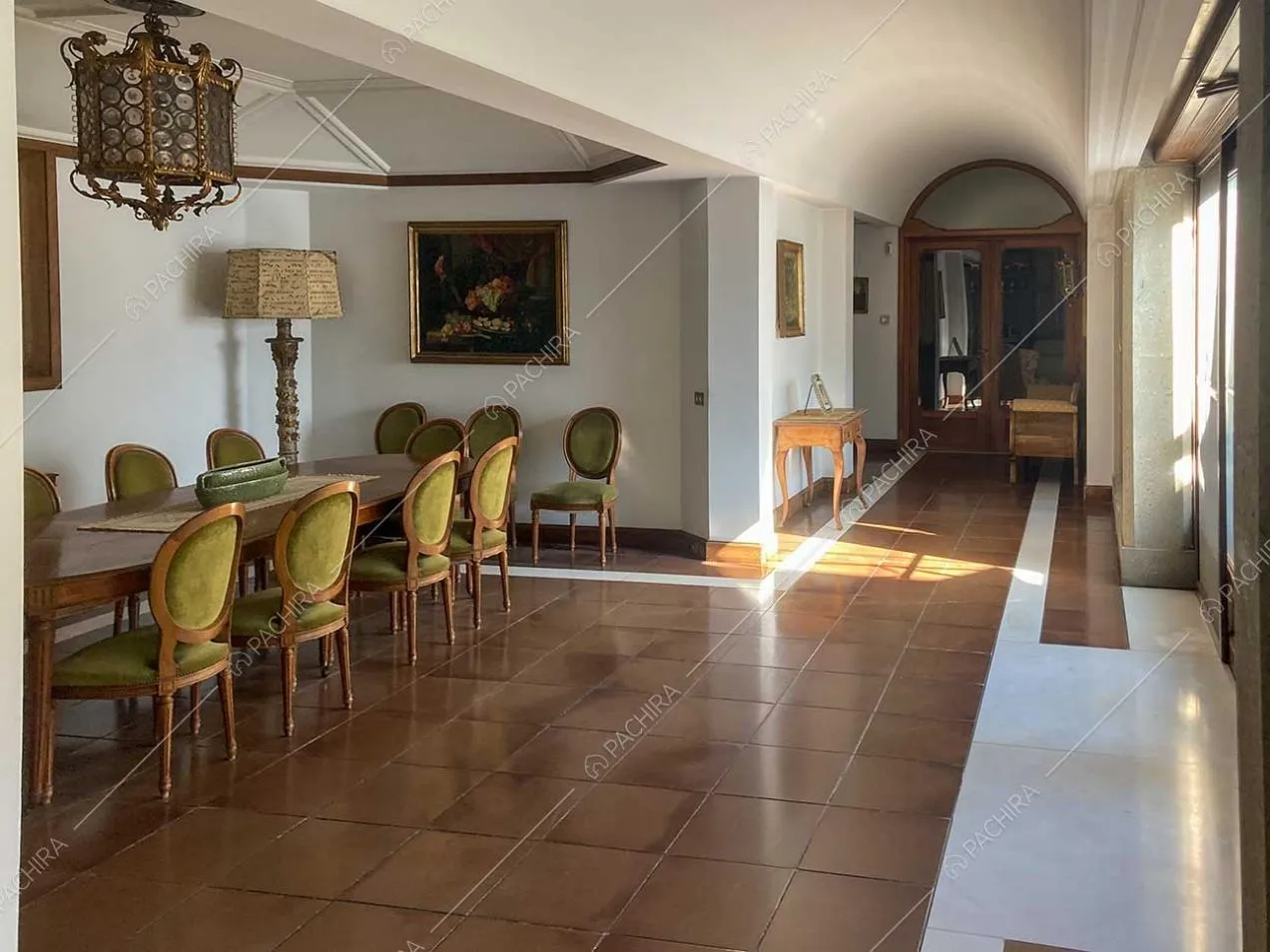 Sala da pranzo della villa Anastase, location in stile classico a Roma
