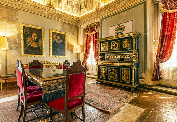 Sala della villa Darjeeling, location in stile classico a Brescia