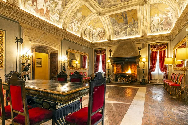 Sala della villa Darjeeling, location in stile classico a Brescia