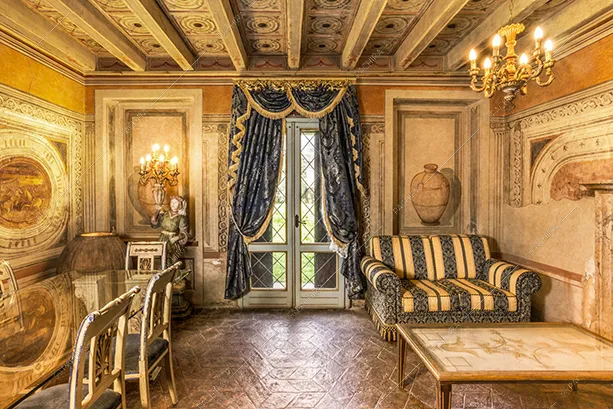 Sala da pranzo della villa Darjeeling, location in stile classico a Brescia