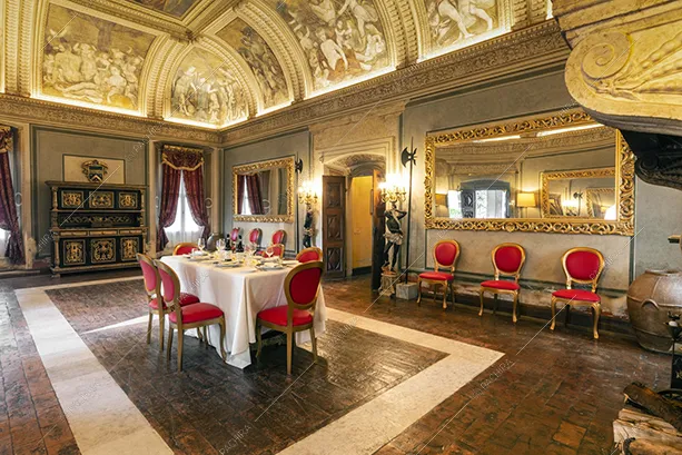 Salone della villa Darjeeling, location in stile classico a Brescia