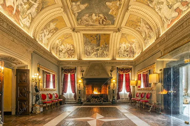 Sala della villa Darjeeling, location in stile classico a Brescia