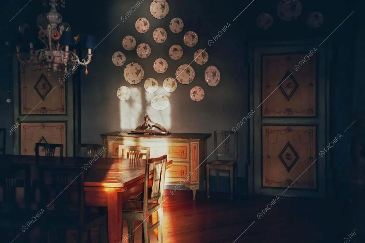 Zona living della villa Granato, location in stile classico a Verona