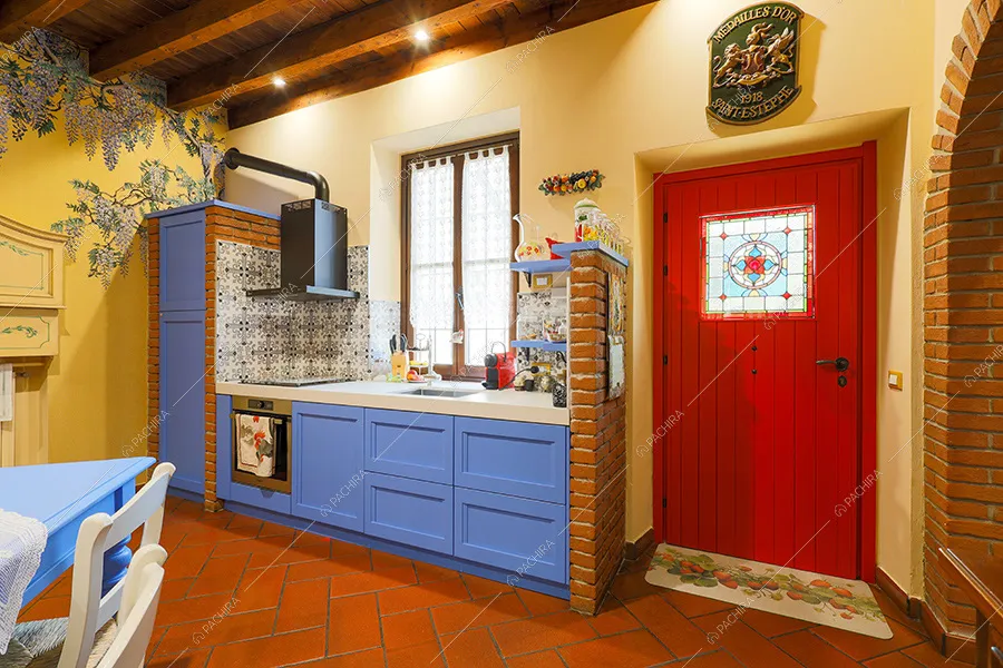 Cucina della cascina Spluga, location in stile rustico a Milano