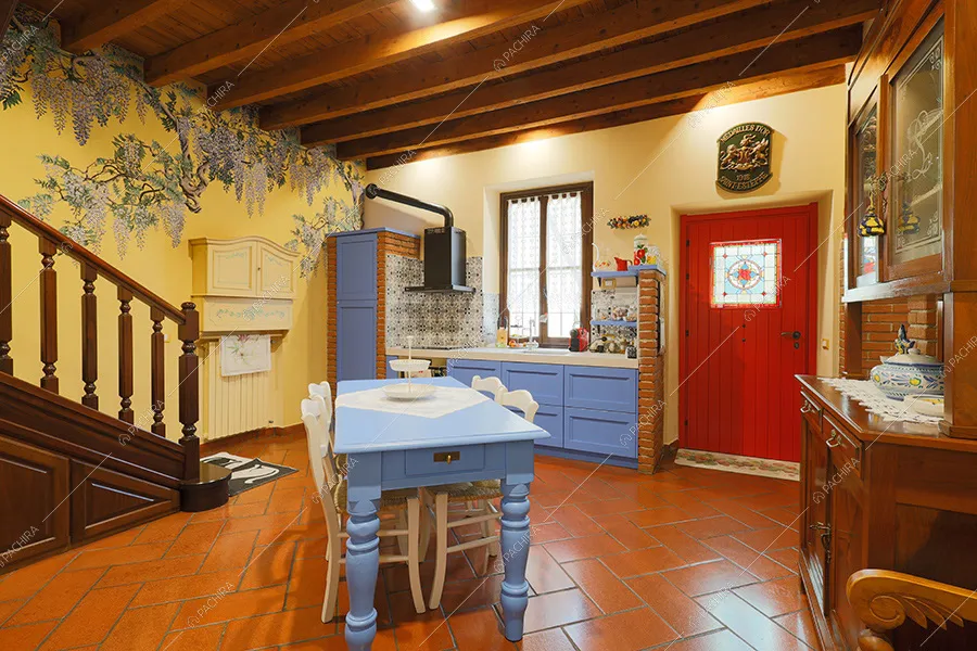 Cucina della cascina Spluga, location in stile rustico a Milano