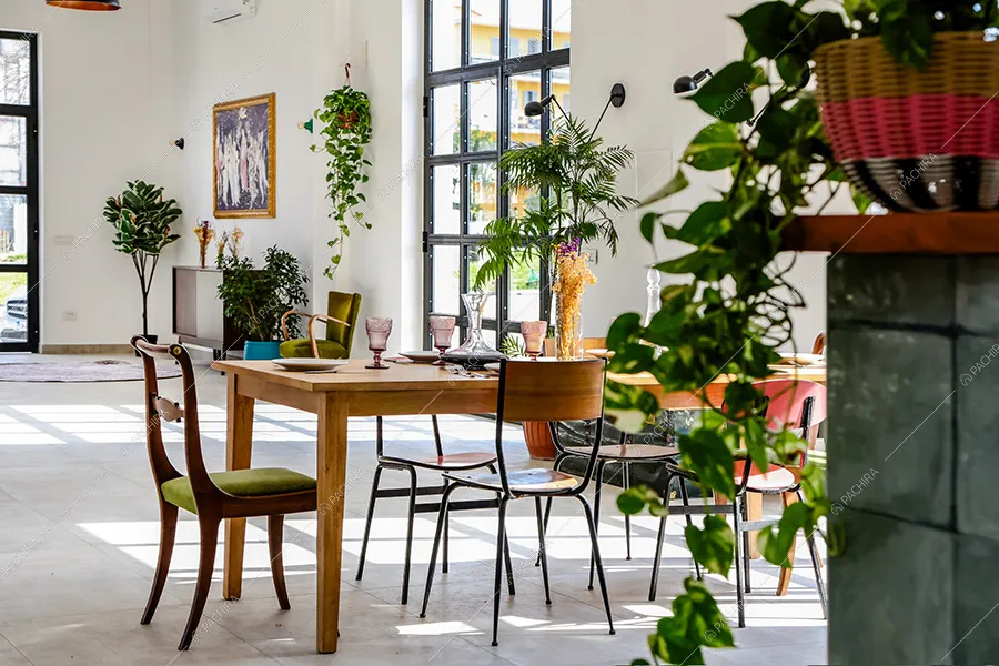 Salone del loft Piroxene, location in stile industriale a Napoli