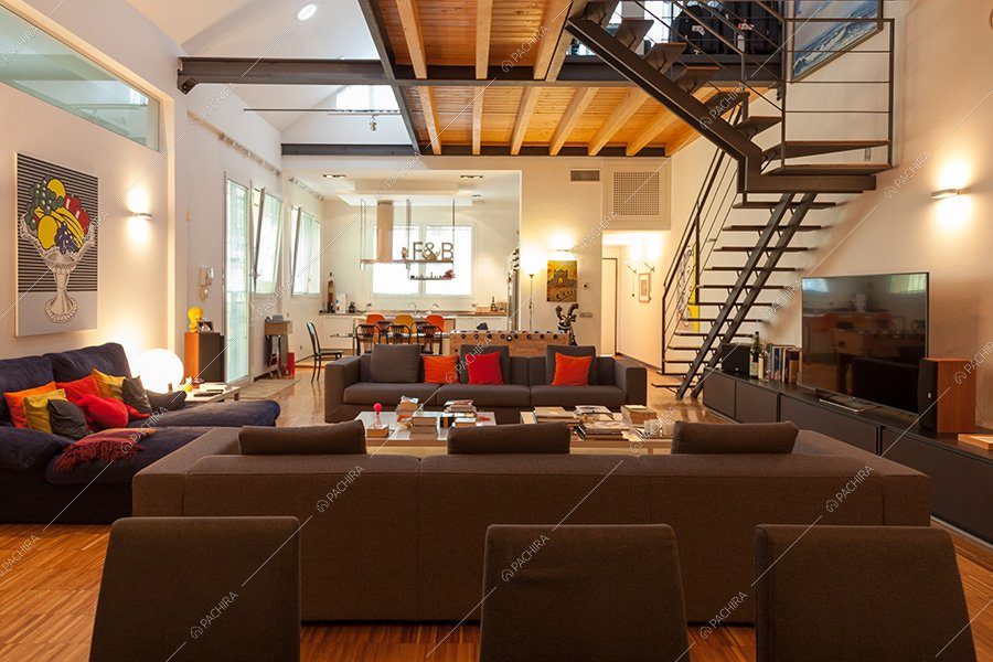 Sala del loft Laurel, location contemporanea per shooting a Milano