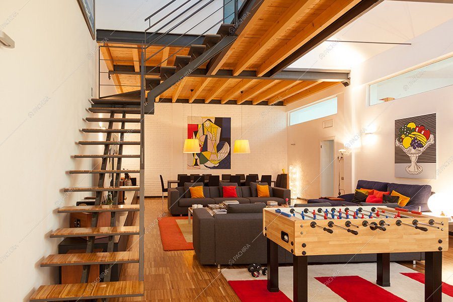 Sala del loft Laurel, location contemporanea per shooting a Milano