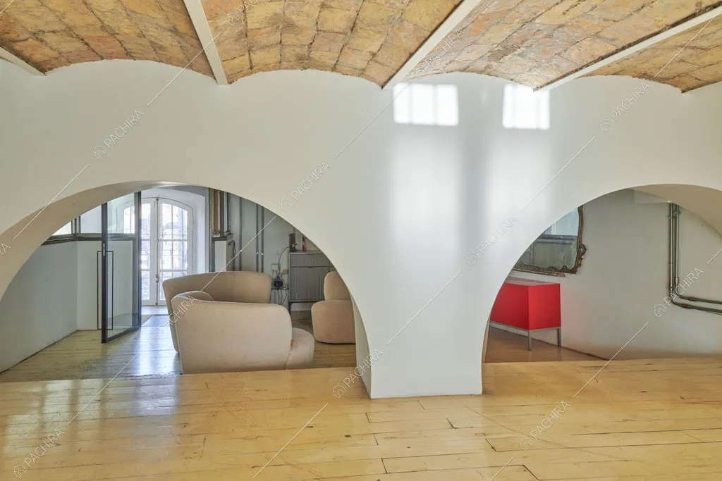Salotto del loft Manaslu, location in stile minimal a Roma
