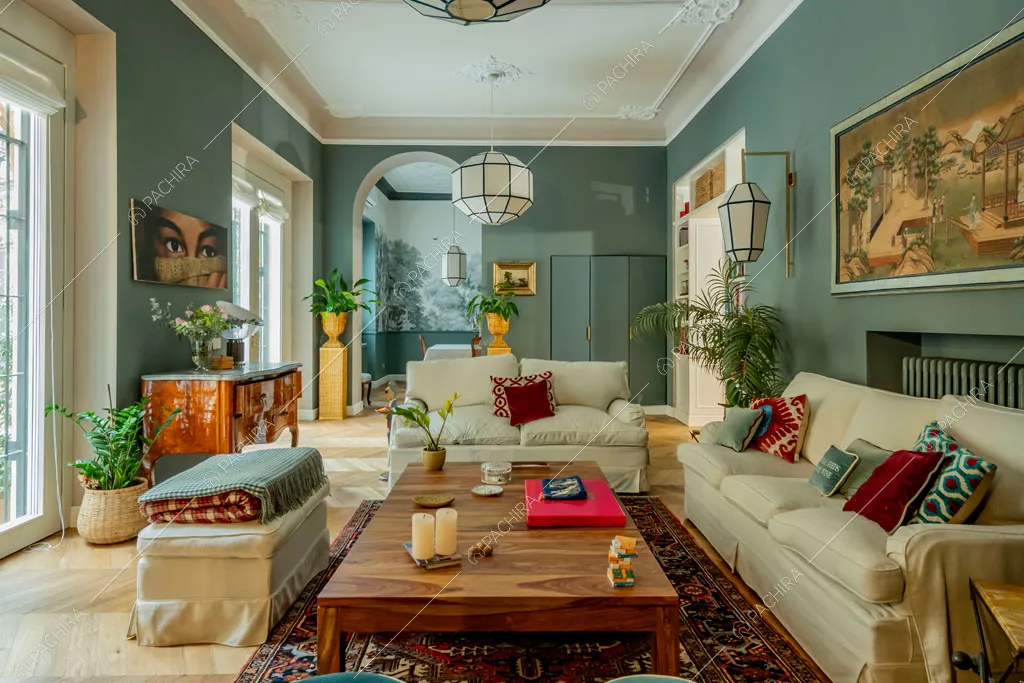 Zona living dell'appartamento Don, location in stile contemporaneo a Milano